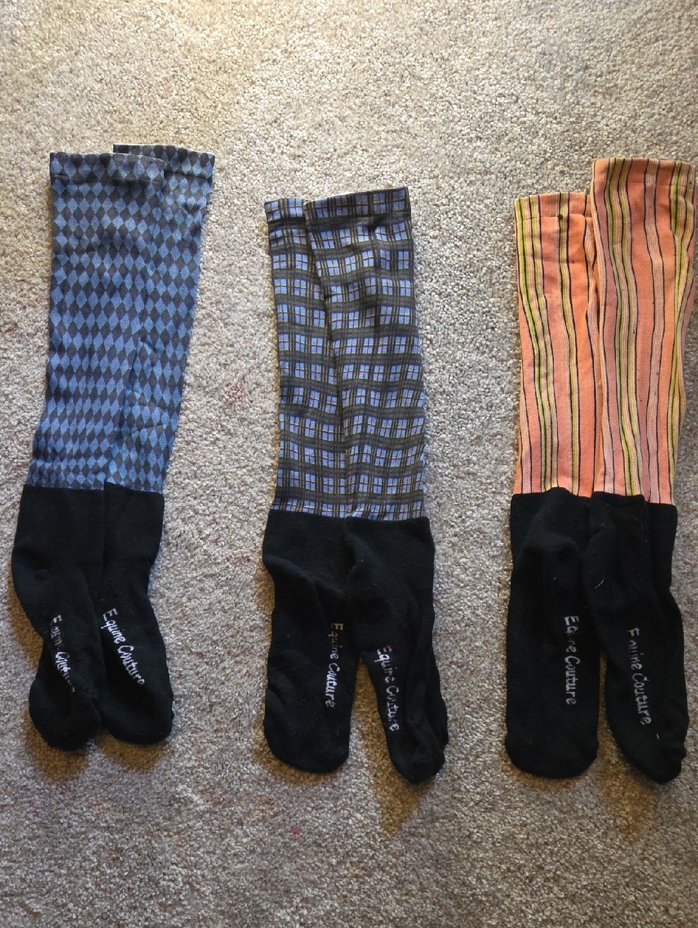 3 Pairs Of Equine Couture Tall Socks